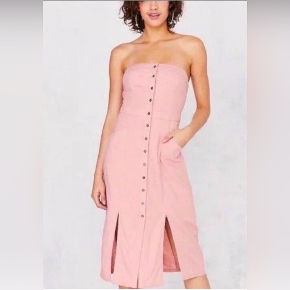 Anthropologie Hem & Thread Women Dress Sz 4 Bondeau Boho slit